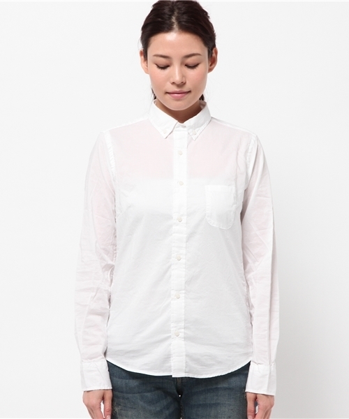 SHIPS for women（シップスフォーウィメン）の「★★GITMAN:コットンボイルシャツ（シャツ/ブラウス・レディース・ホワイト・ONE SIZE）」の3枚目の写真