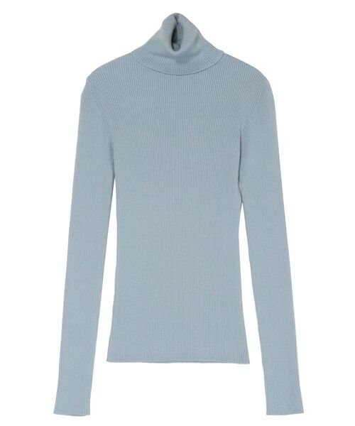 LAGUNAMOON（ラグナムーン）の「ベーシックリブニットプルオーバー（ニット/セーター・レディース・ライトブルー/アイボリー/ブラック/イエロー・FREE）」の4枚目の写真