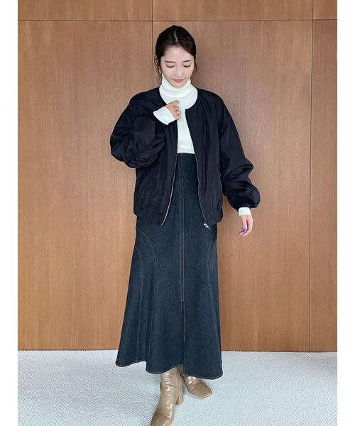 LAGUNAMOON（ラグナムーン）の「ベーシックリブニットプルオーバー（ニット/セーター・レディース・ライトブルー/アイボリー/ブラック/イエロー・FREE）」の12枚目の写真