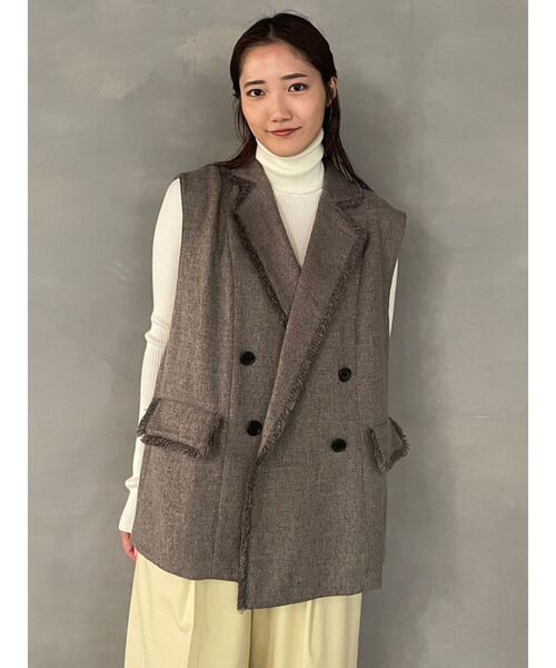 LAGUNAMOON（ラグナムーン）の「ベーシックリブニットプルオーバー（ニット/セーター・レディース・ライトブルー/アイボリー/ブラック/イエロー・FREE）」の17枚目の写真