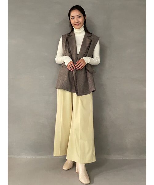 LAGUNAMOON（ラグナムーン）の「ベーシックリブニットプルオーバー（ニット/セーター・レディース・ライトブルー/アイボリー/ブラック/イエロー・FREE）」の18枚目の写真