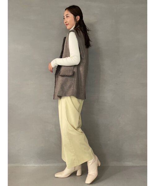 LAGUNAMOON（ラグナムーン）の「ベーシックリブニットプルオーバー（ニット/セーター・レディース・ライトブルー/アイボリー/ブラック/イエロー・FREE）」の19枚目の写真