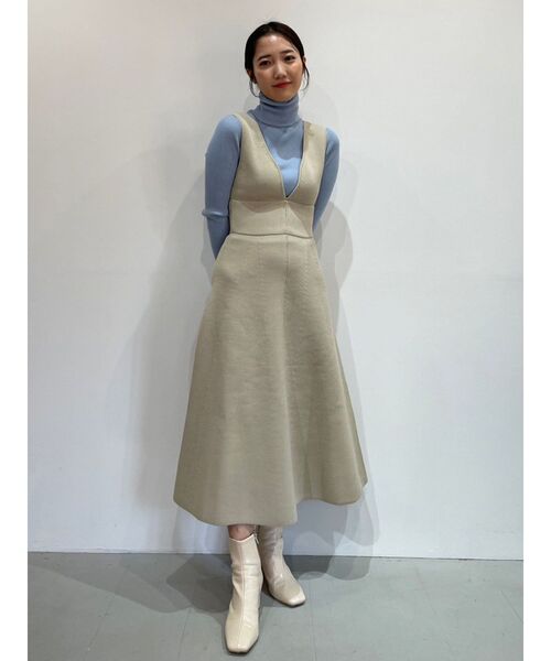 LAGUNAMOON（ラグナムーン）の「ベーシックリブニットプルオーバー（ニット/セーター・レディース・ライトブルー/アイボリー/ブラック/イエロー・FREE）」の21枚目の写真