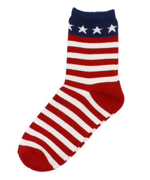 WEGO（ウィゴー）の「WEGO/星条旗柄ソックス（ソックス/靴下・レディース・レッド/グレー・FREE）」の2枚目の写真