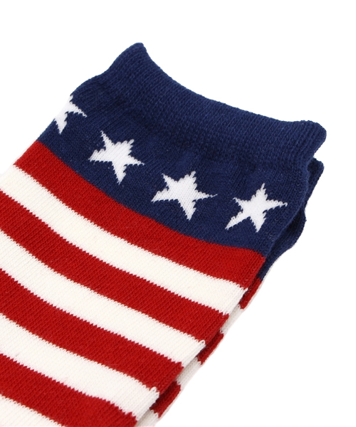 WEGO（ウィゴー）の「WEGO/星条旗柄ソックス（ソックス/靴下・レディース・レッド/グレー・FREE）」の3枚目の写真