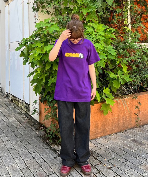 イエロー Tシャツ バックプリント STAYGOLD】イラスト バックプリント Tシャツ / Illustration