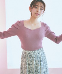 mysty woman | ハートネックリブプルオーバー 978465(ニット/セーター)