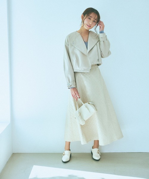 mysty woman（ミスティウーマン）の「ハートネックリブプルオーバー 978465（ニット/セーター・レディース・ピンク/グレイッシュブルー/ブラック/アイボリー・FREE）」の14枚目の写真