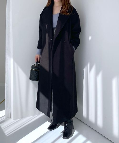 mysty woman（ミスティウーマン）の「ハートネックリブプルオーバー 978465（ニット/セーター・レディース・ピンク/グレイッシュブルー/ブラック/アイボリー・FREE）」の19枚目の写真