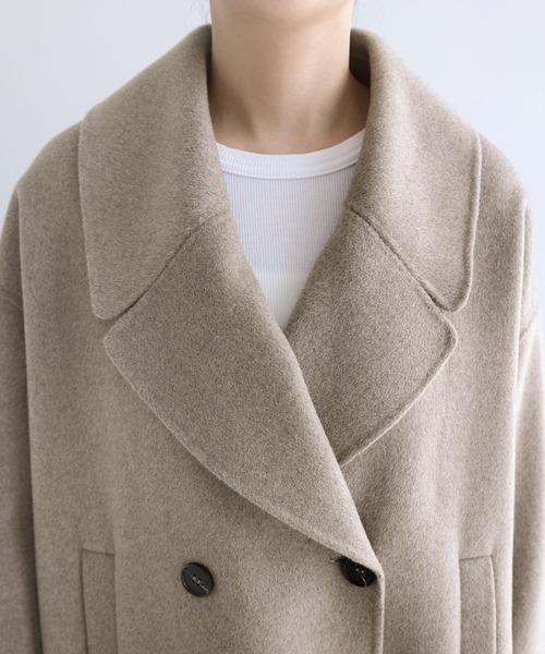 美品andme evernavy ピーコート　ウール　リバー　オーバーサイズ 楽天市場】evernavy エバーネイビー リバー ピーコート レディース