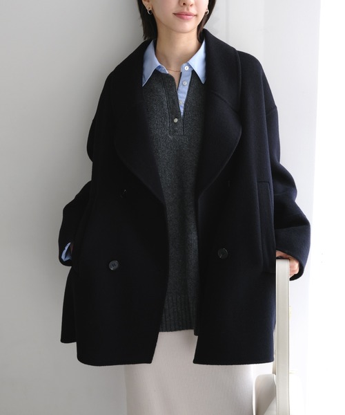 evernavy（エバーネイビー）の「【新色追加】ウールリバーPコート