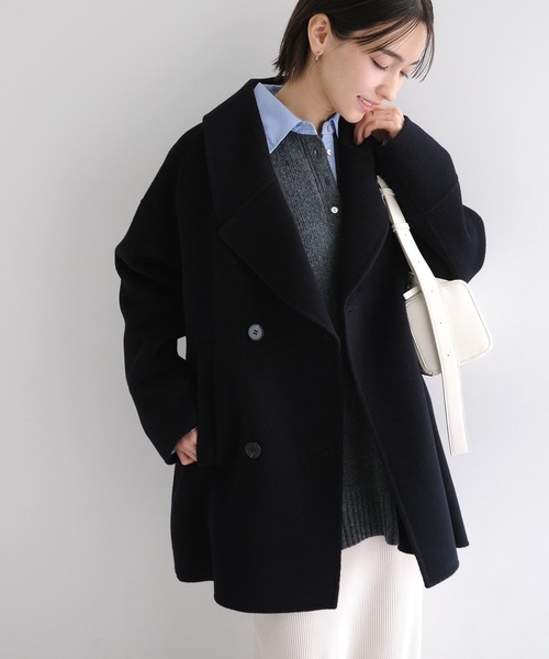 evernavy（エバーネイビー）の「【新色追加】ウールリバーPコート