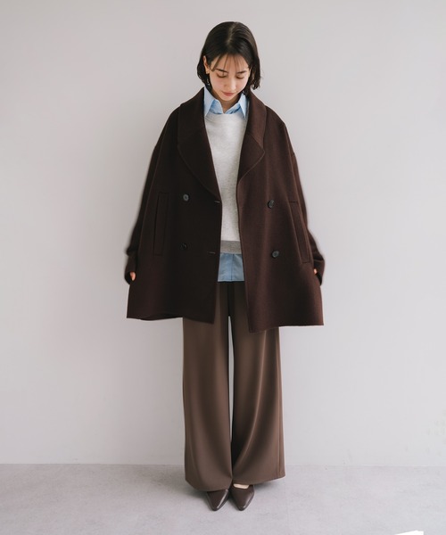 セール】【新色追加】ウールリバーPコート（ピーコート）｜evernavy