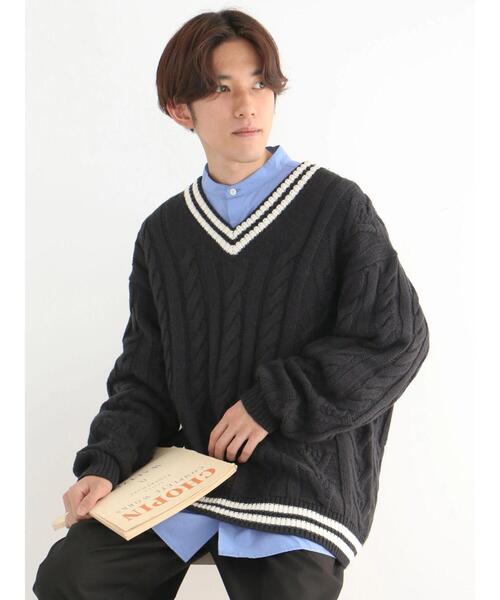CRAFT STANDARD BOUTIQUE（クラフトスタンダードブティック）の「【男女兼用】パッチワークJQチルデンニット（ニット/セーター・レディース・ダークネイビー/杢グレー/アイボリー・L/M/XL）」の17枚目の写真