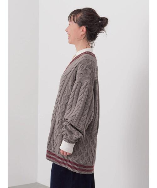 CRAFT STANDARD BOUTIQUE（クラフトスタンダードブティック）の「【男女兼用】パッチワークJQチルデンニット（ニット/セーター・レディース・ダークネイビー/杢グレー/アイボリー・L/M/XL）」の19枚目の写真
