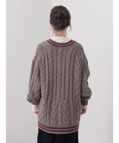 CRAFT STANDARD BOUTIQUE（クラフトスタンダードブティック）の「【男女兼用】パッチワークJQチルデンニット（ニット/セーター・レディース・ダークネイビー/杢グレー/アイボリー・L/M/XL）」の20枚目の写真