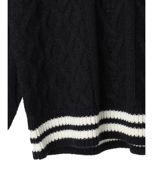 CRAFT STANDARD BOUTIQUE（クラフトスタンダードブティック）の「【男女兼用】パッチワークJQチルデンニット（ニット/セーター・レディース・ダークネイビー/杢グレー/アイボリー・L/M/XL）」の8枚目の写真