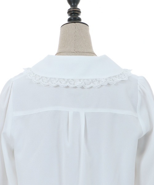 axes femme アクシーズファム ブラウス アイボリー レース フリル レースデザインフリルブラウス[品番：IGAW0004108]｜axes femme