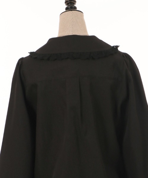 axes femme POETIQUE ブラウス ブラック 黒 レース フリル axes femme POETIQUE（アクシーズファムポエティック）の