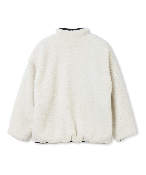 CAMP7（キャンプセブン）の「【CAMP7】「EAZYP」リバーシブルスタンドボアジャケット（ブルゾン・キッズ・ブラック/オフホワイト・140/120/150/130/160/110）」の17枚目の写真