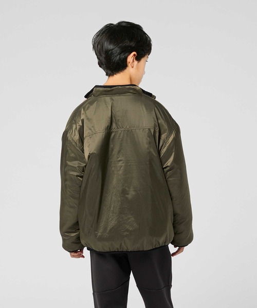 CAMP7（キャンプセブン）の「【CAMP7】「EAZYP」リバーシブルスタンドボアジャケット（ブルゾン・キッズ・ブラック/オフホワイト・140/120/150/130/160/110）」の15枚目の写真