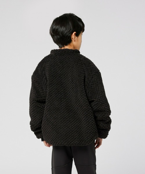 CAMP7（キャンプセブン）の「【CAMP7】「EAZYP」リバーシブルスタンドボアジャケット（ブルゾン・キッズ・ブラック/オフホワイト・140/120/150/130/160/110）」の11枚目の写真