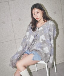 ANDGEEBEE | UNISEX アーガイルニットカーデ(カーディガン/ボレロ)