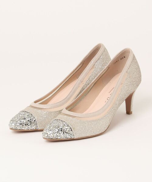 MELMO（メルモ）の「ラウンドトゥデザインパンプス（パンプス・レディース・ブラック/プラチナム・24.0cm/23.0cm/23.5cm/24.5cm/22.5cm）」の2枚目の写真