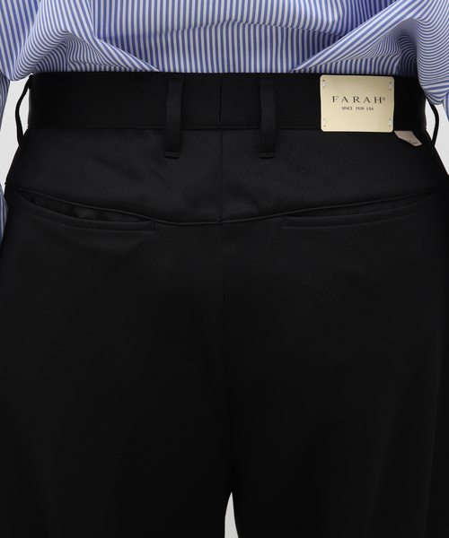 FARAH(ファーラー)の「【FARAH / ファーラー】Two Tuck Wide Tapered Pants(スラックス・メンズ・ブラック・30/32/34)」の7枚目の写真