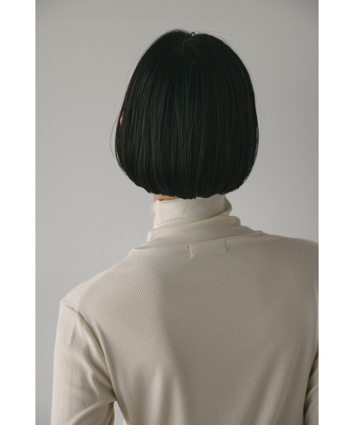 STYLEMIXER(スタイルミキサー)の「ソフトリブハイネックトップ(Tシャツ/カットソー・レディース・グレー/ホワイト/ブラック・FREE)」の12枚目の写真