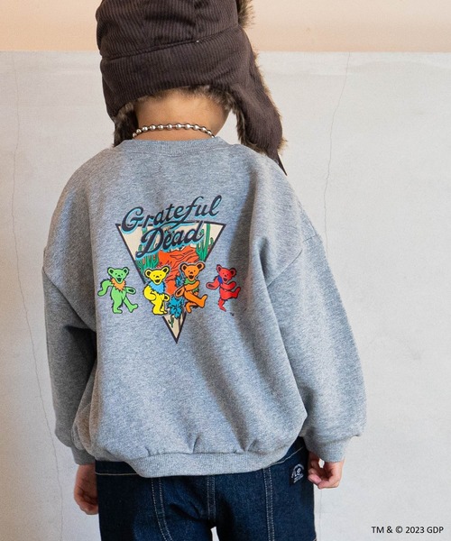 MARKEY'S（マーキーズ）の「【GRATEFUL DEAD/グレイトフルデッド】別注プリントトレーナー（80～150cm）（スウェット・キッズ・杢グレー/オフホワイト/チャコール・110/90/120/150/100/130/140/95/80）」の3枚目の写真