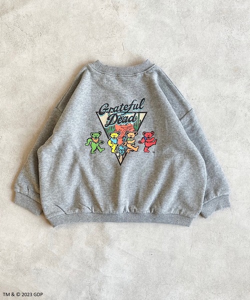 MARKEY'S（マーキーズ）の「【GRATEFUL DEAD/グレイトフルデッド】別注プリントトレーナー（80～150cm）（スウェット・キッズ・杢グレー/オフホワイト/チャコール・110/90/120/150/100/130/140/95/80）」の5枚目の写真
