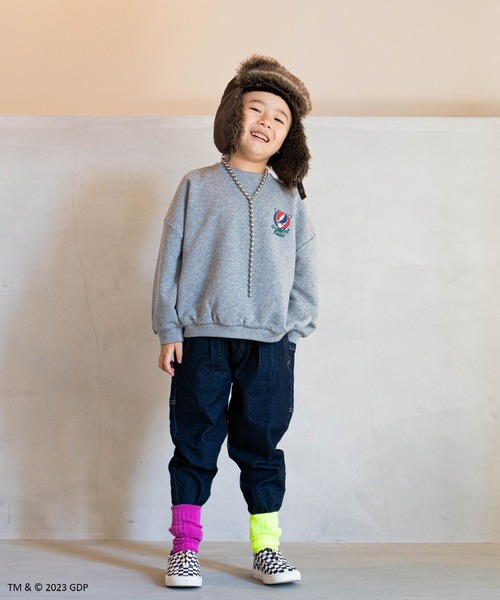MARKEY'S（マーキーズ）の「【GRATEFUL DEAD/グレイトフルデッド】別注プリントトレーナー（80～150cm）（スウェット・キッズ・杢グレー/オフホワイト/チャコール・110/90/120/150/100/130/140/95/80）」の8枚目の写真