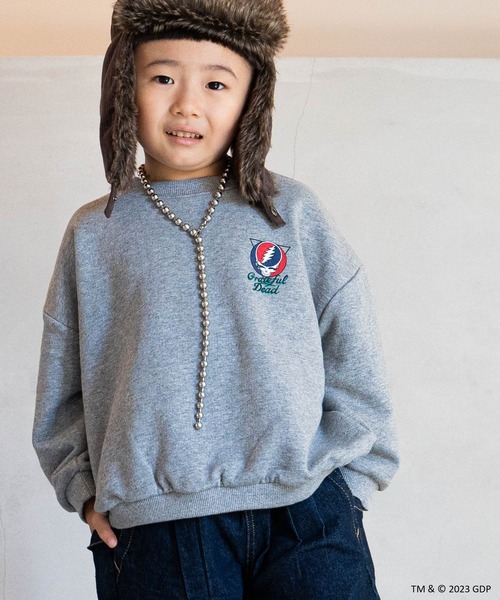 MARKEY'S（マーキーズ）の「【GRATEFUL DEAD/グレイトフルデッド】別注プリントトレーナー（80～150cm）（スウェット・キッズ・杢グレー/オフホワイト/チャコール・110/90/120/150/100/130/140/95/80）」の7枚目の写真