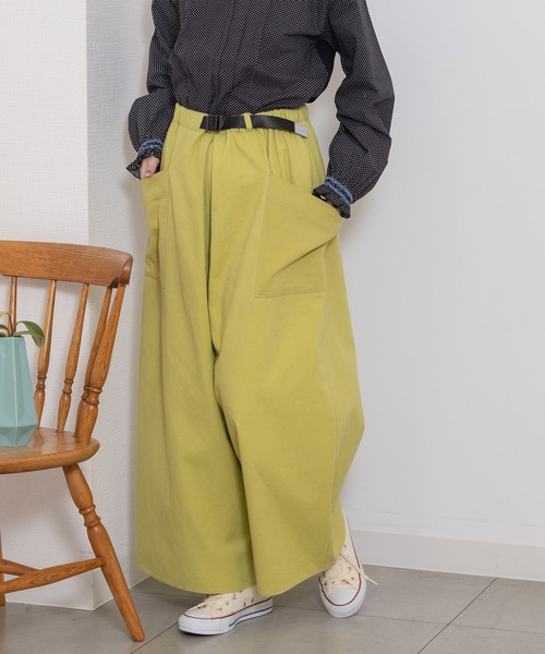 POU DOU DOU（プードゥドゥ）の「プラバックルベルトタックパンツ（その他パンツ・レディース・ブラック/イエロー/キナリ/インディゴブルー・3）」の16枚目の写真