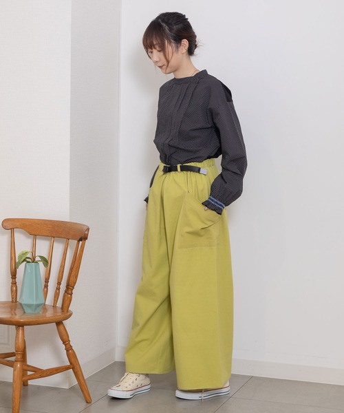 POU DOU DOU（プードゥドゥ）の「プラバックルベルトタックパンツ（その他パンツ・レディース・ブラック/イエロー/キナリ/インディゴブルー・3）」の20枚目の写真