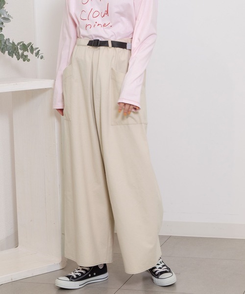 POU DOU DOU（プードゥドゥ）の「プラバックルベルトタックパンツ（その他パンツ・レディース・ブラック/イエロー/キナリ/インディゴブルー・3）」の11枚目の写真