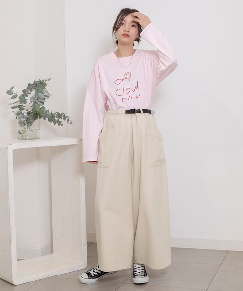 POU DOU DOU（プードゥドゥ）の「プラバックルベルトタックパンツ（その他パンツ・レディース・ブラック/イエロー/キナリ/インディゴブルー・3）」の13枚目の写真