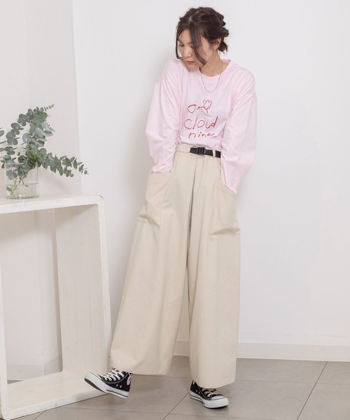 POU DOU DOU（プードゥドゥ）の「プラバックルベルトタックパンツ（その他パンツ・レディース・ブラック/イエロー/キナリ/インディゴブルー・3）」の14枚目の写真