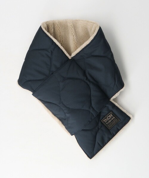 TAION（タイオン）の「＜TAION＞ミリタリー リバーシブル ダウンマフラー（マフラー・メンズ・オリーブ/ネイビー/ブラック/ケリーグリーン/グレー・FREE）」の5枚目の写真