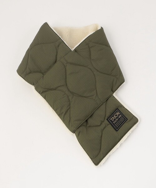 TAION（タイオン）の「＜TAION＞ミリタリー リバーシブル ダウンマフラー（マフラー・メンズ・オリーブ/ネイビー/ブラック/ケリーグリーン/グレー・FREE）」の12枚目の写真