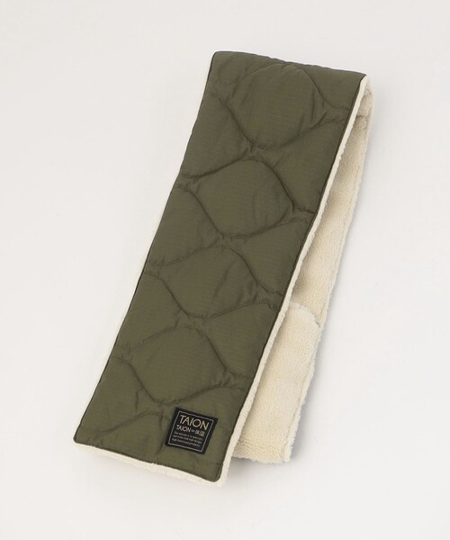 TAION（タイオン）の「＜TAION＞ミリタリー リバーシブル ダウンマフラー（マフラー・メンズ・オリーブ/ネイビー/ブラック/ケリーグリーン/グレー・FREE）」の11枚目の写真
