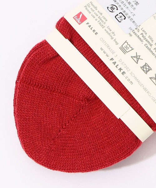 FALKE(ファルケ)の「FALKE COSY WOOL ソックス(ソックス/靴下・レディース・ダークグリーン/レッド・FREE)」の4枚目の写真