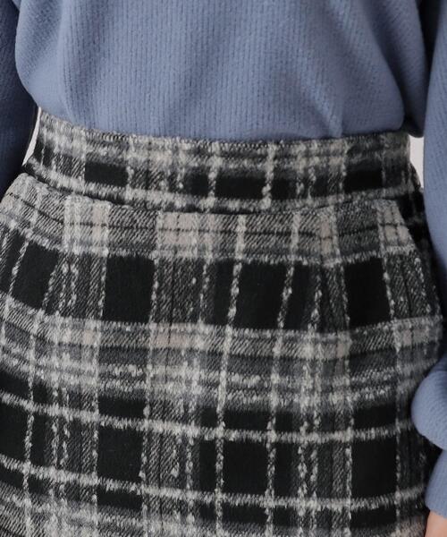 Cutie Blonde(キューティーブロンド)の「◆チェック柄 起毛ナロースカート(スカート・レディース・ブラック系1/ネイビー系1・03/02/04)」の11枚目の写真
