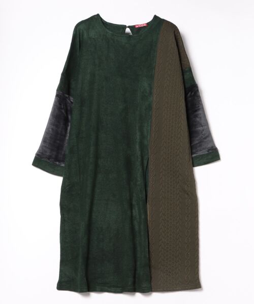 チャイハネ（チャイハネ）の「【チャイハネ】マロナパッチワークワンピース（ワンピース・レディース・ブラック/レッド/ベージュ/グリーン・FREE）」の11枚目の写真