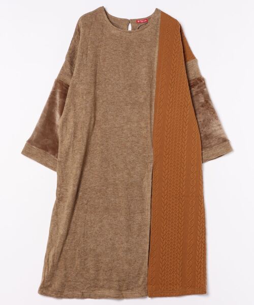 チャイハネ（チャイハネ）の「【チャイハネ】マロナパッチワークワンピース（ワンピース・レディース・ブラック/レッド/ベージュ/グリーン・FREE）」の6枚目の写真