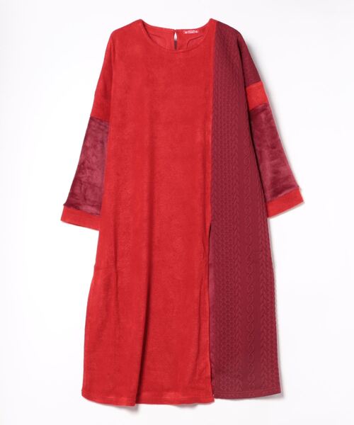 チャイハネ（チャイハネ）の「【チャイハネ】マロナパッチワークワンピース（ワンピース・レディース・ブラック/レッド/ベージュ/グリーン・FREE）」の14枚目の写真