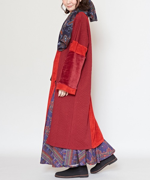 チャイハネ（チャイハネ）の「【チャイハネ】マロナパッチワークワンピース（ワンピース・レディース・ブラック/レッド/ベージュ/グリーン・FREE）」の15枚目の写真