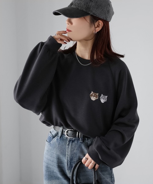 【両面刺繍デザイン】和柄スウェット☆トレーナー☆希少☆グレー☆ラグラン☆M〜L 44350_1_expand.jpg