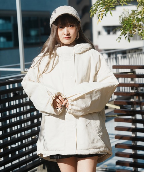 JACKROSE(ジャックローズ)の「FI モンスターパーカー(ダウンジャケット/コート・レディース・カーキ/アイボリー/ブラック・FREE)」の17枚目の写真